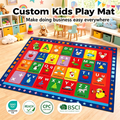 High Quality Classical Cartoon Kids Rug Playroom Classroom Play Toddlers Learning Educational Bedroom Washable Polyester